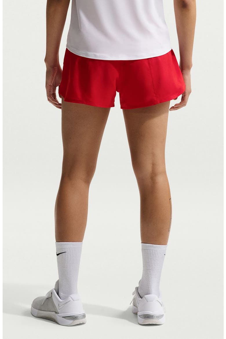 Dri-FIT Mid-Rise 3-Inch Brief-Lined Shorts, Alternate, color, RED/ WHITE