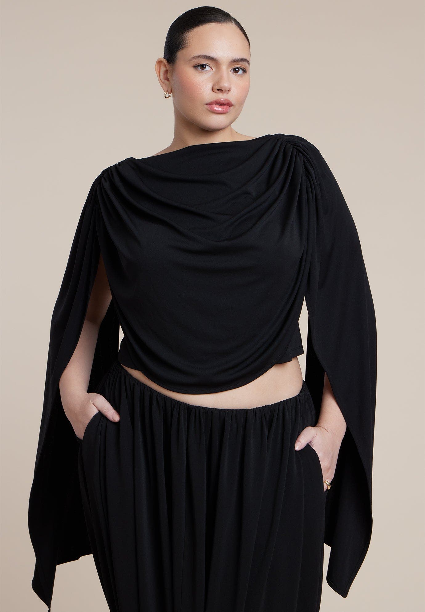 Draped Flounce Top