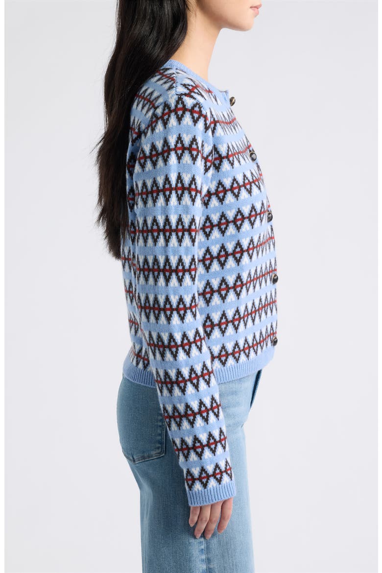 The Wool & Cashmere Cardigan, Alternate, color, PERIWINKLE FAIRISLE