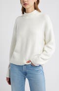 Open Edit Boxy Mock Neck Sweater