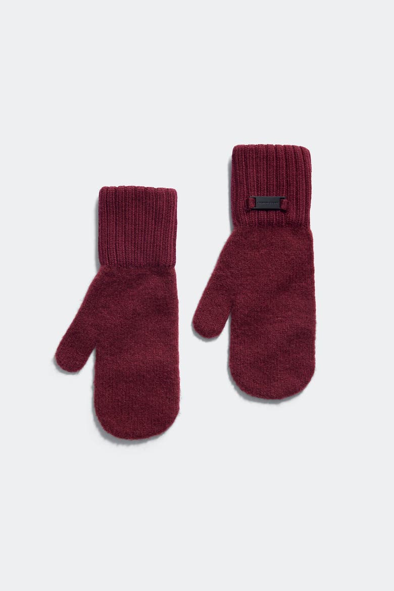 Alpaca Mitten, Alternate, color, Burnt Vermillion
