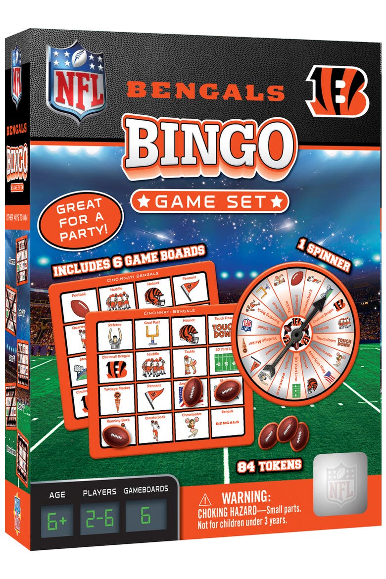 Cincinnati Bengals NFL Bingo Game, Main, color, Multicolor