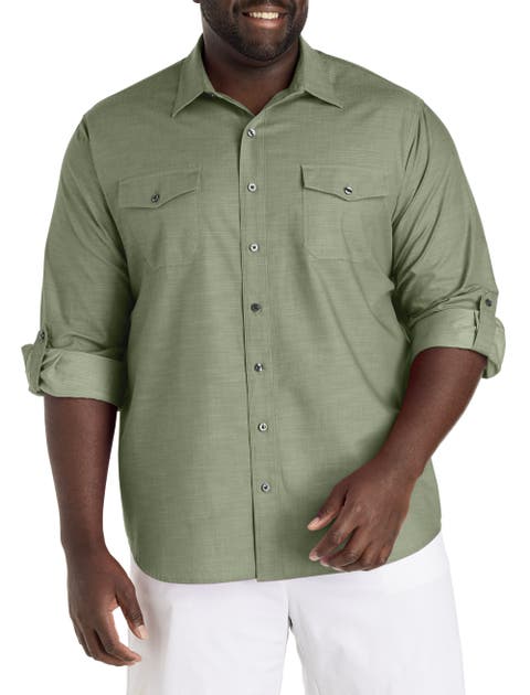 Big & Tall Slub Officer Sport Shirt