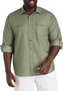 Synrgy by DXL Big & Tall Slub Officer Sport Shirt