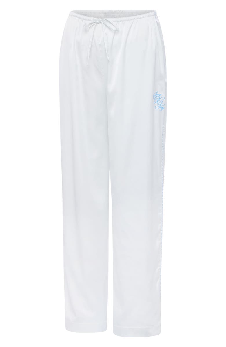 SAVAGE X FENTY Ever After Satin Sleep Pants, Alternate, color, Hazy White