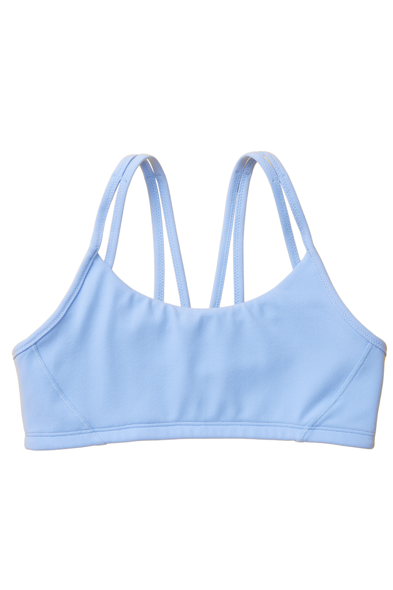 Luna Strappy Sports Bra, Alternate, color, Ocean