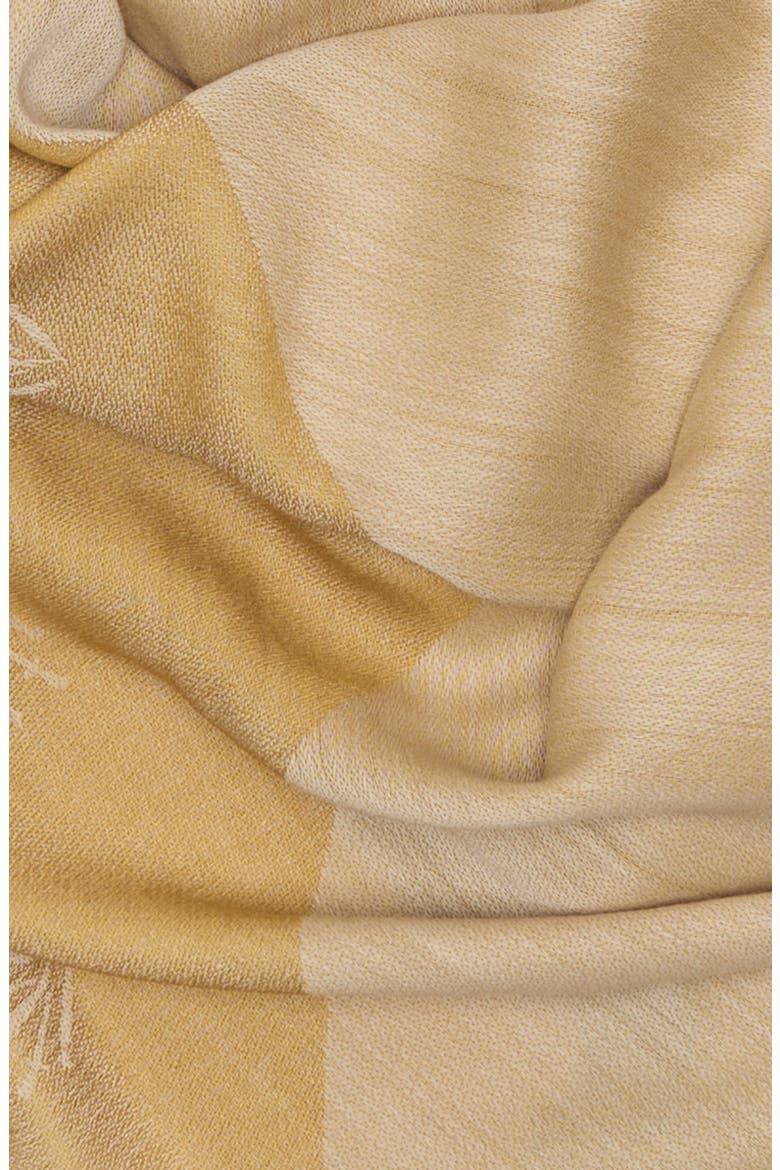 Geo Dagger Wool Blend Square Scarf, Alternate, color, DIJON