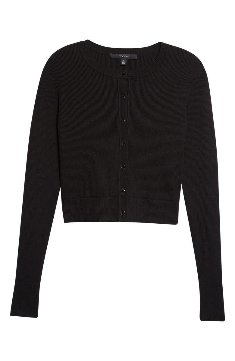 Toccin Zoe Crop Cardigan, Alternate, color, Jet
