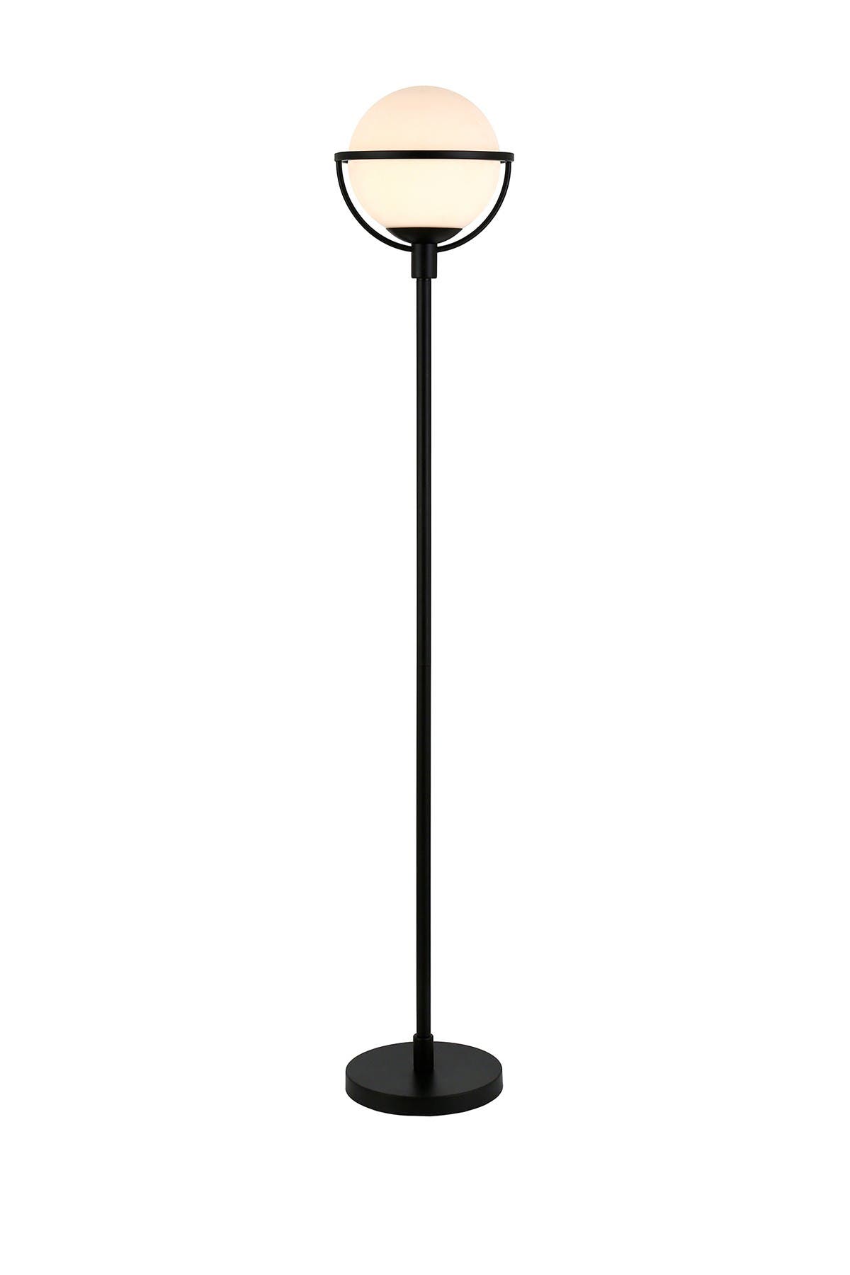 ADDISON AND LANE Cieonna Blackened Bronze Globe & Stem Floor Lamp ...