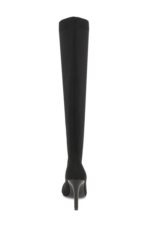 Mia Arisa Pointed Toe Knee High Boot In Black