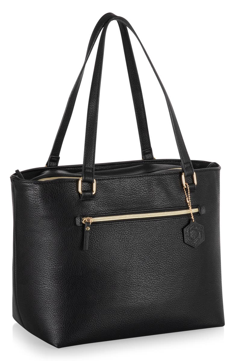 Picnic Time Uptown Cooler Tote, Alternate, color, Black