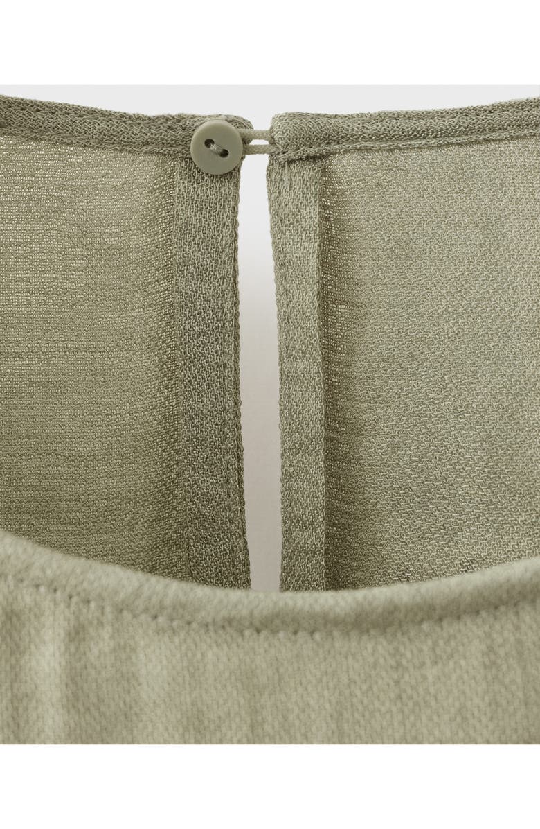 MANGO Oversize Cuffed Sleeve Top, Alternate, color, Aqua Green