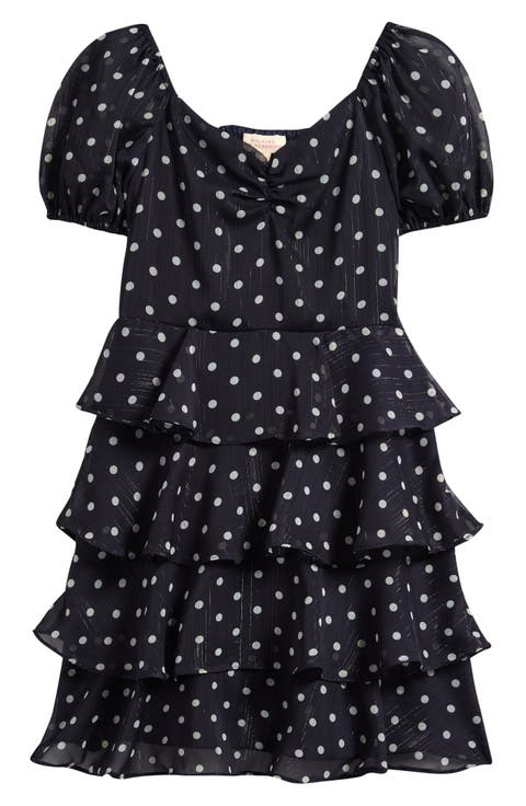 Kids' Tiered Dot Print Dress (Big Kid)