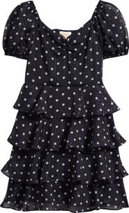 Walking on Sunshine Kids' Tiered Dot Print Dress