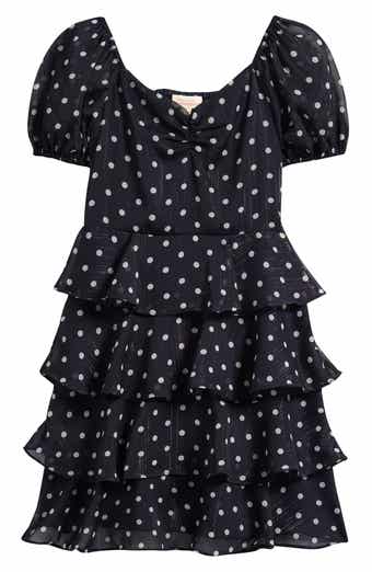 Kids' Tiered Dot Print Dress