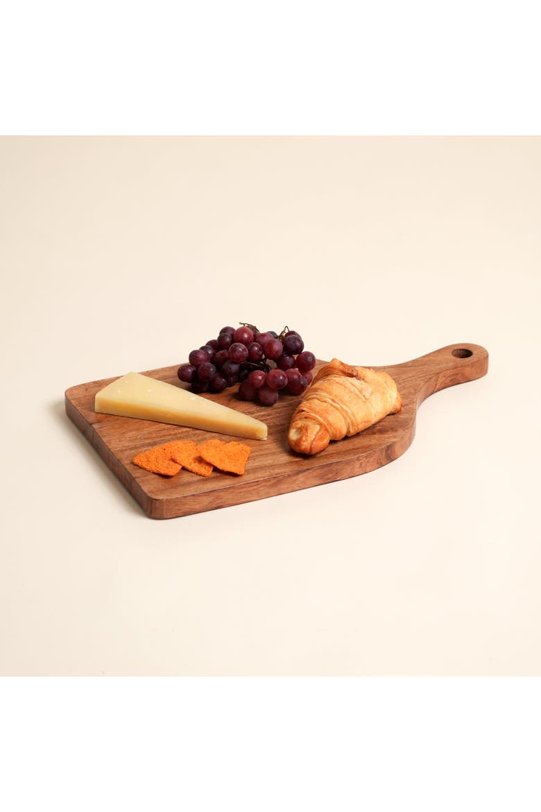 Acacia Wood Cutting Board with Handle Wooden Chopping Board, Alternate, color, Natural Wood
