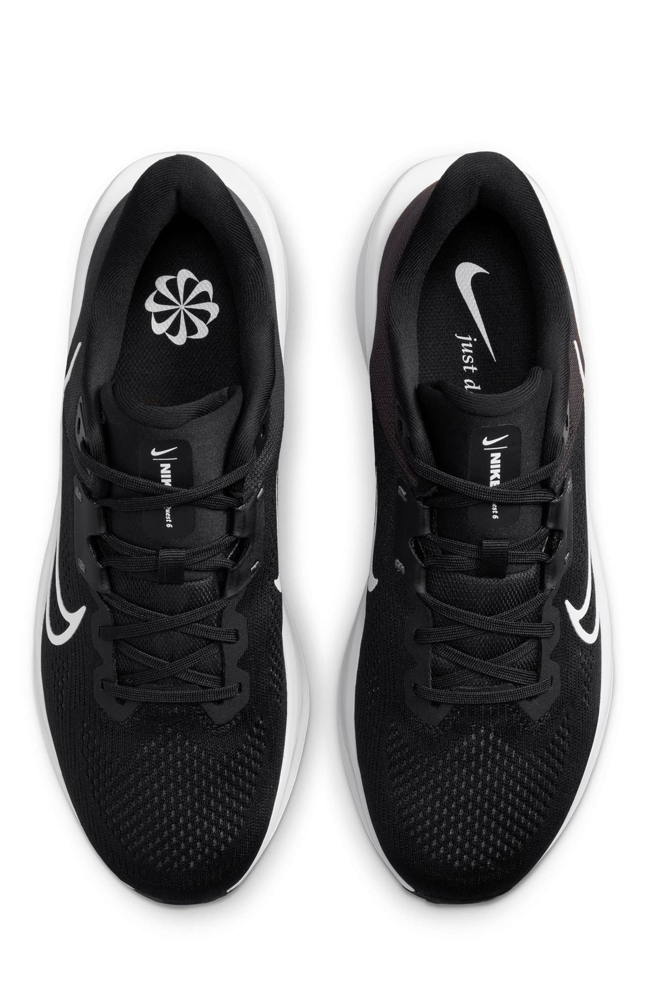 Nike Quest 6 Running Shoe, Alternate, color, Black/ White/ Iron Grey