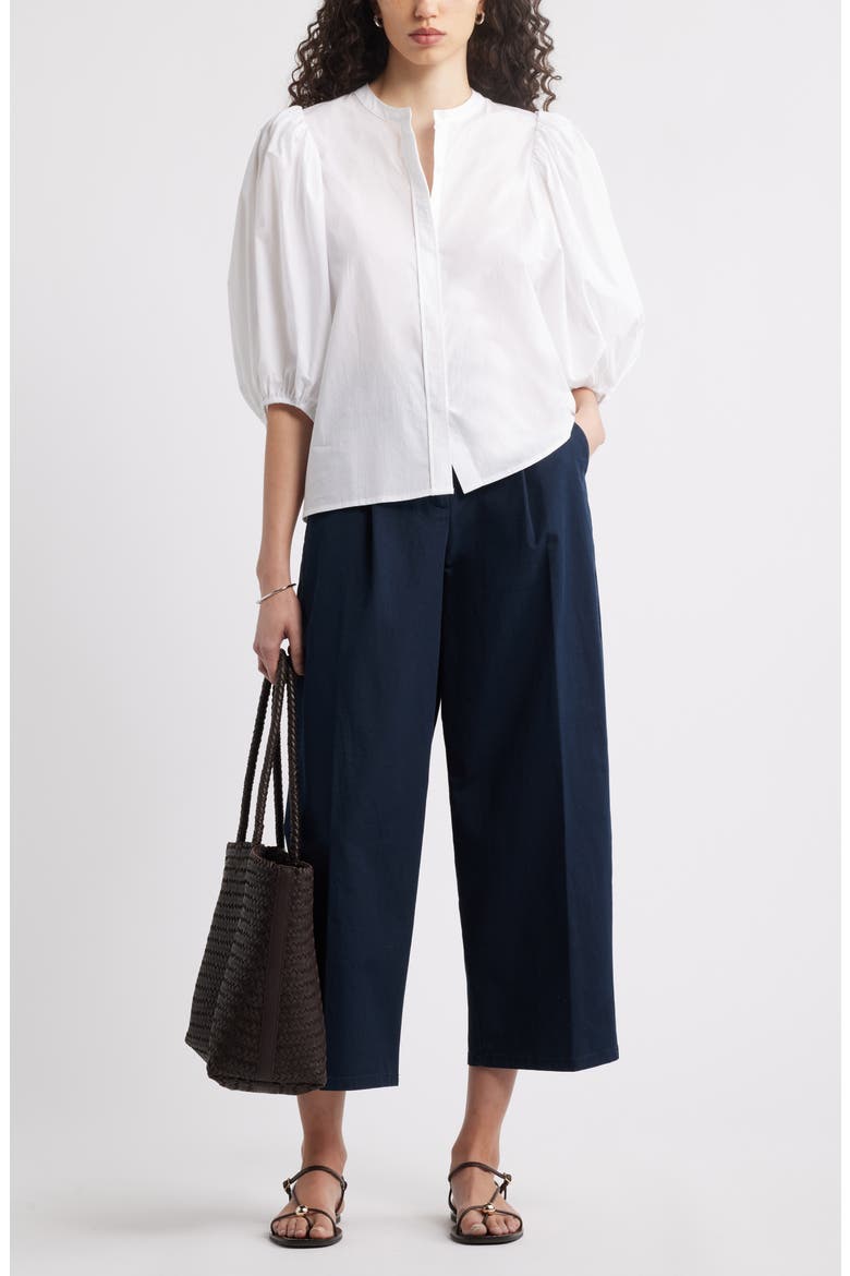 Puff Sleeve Shirt, Alternate, color, WHITE