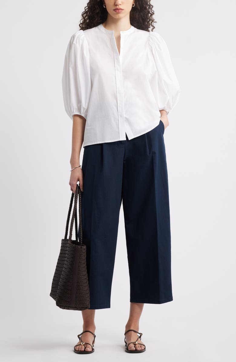 Nordstrom Puff Sleeve Shirt, Alternate, color, White