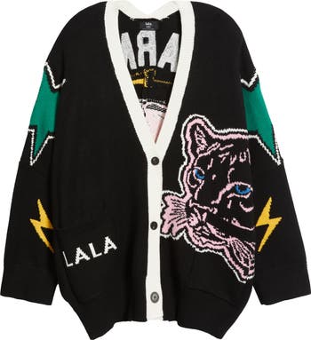 Dressed in Lala Karma Panther Oversize Cardigan | Nordstrom