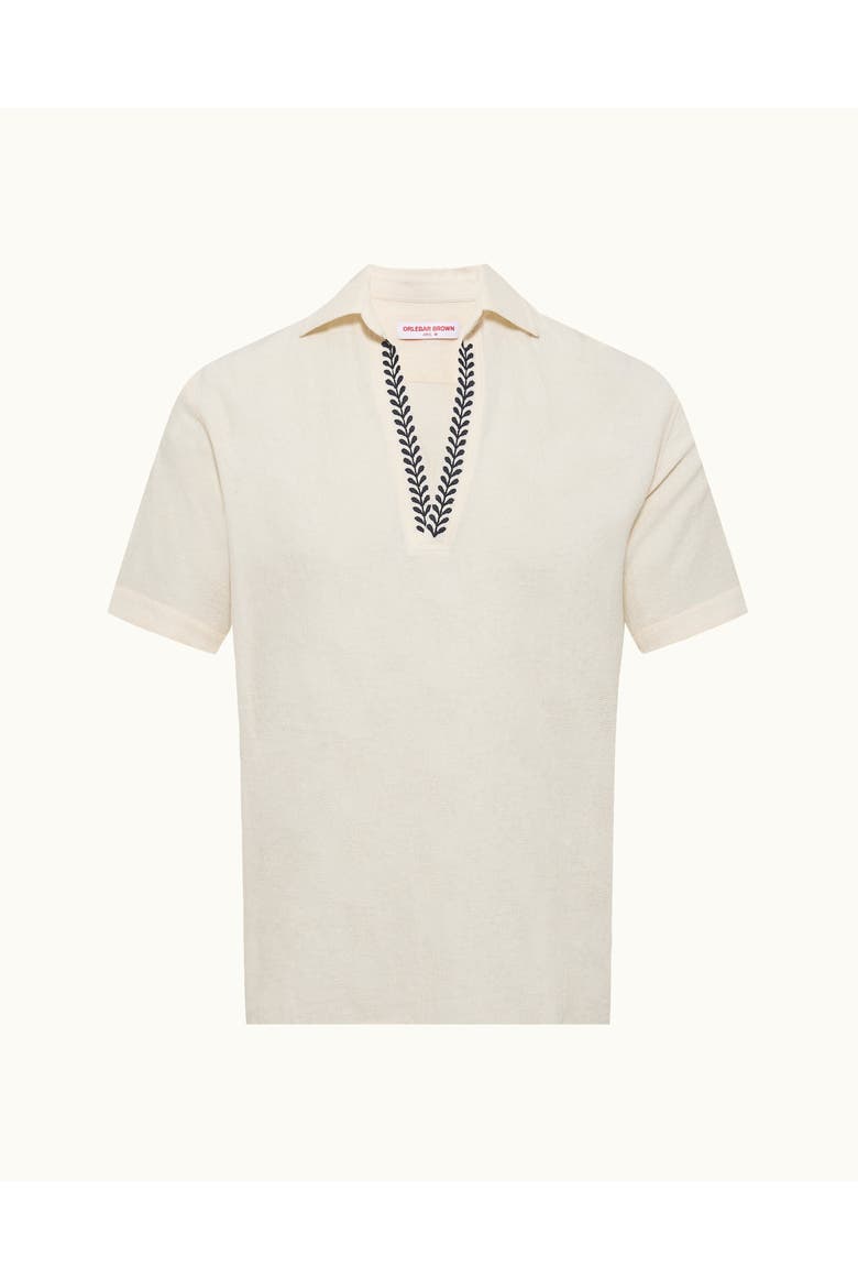 Ridley Relaxed-Fit Shirt, Alternate, color, White Sand/Night Iris