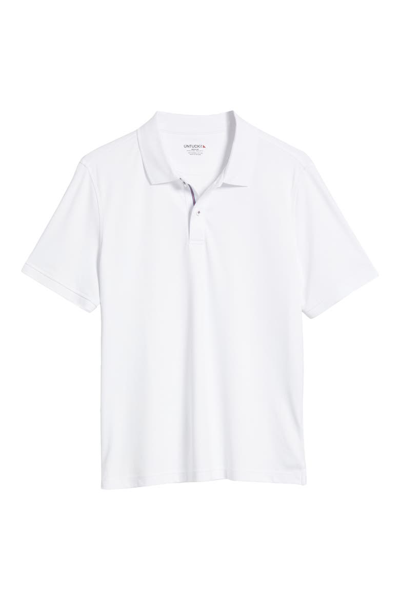 Damaschino Wrinkle Free Polo, Alternate, color, WHITE