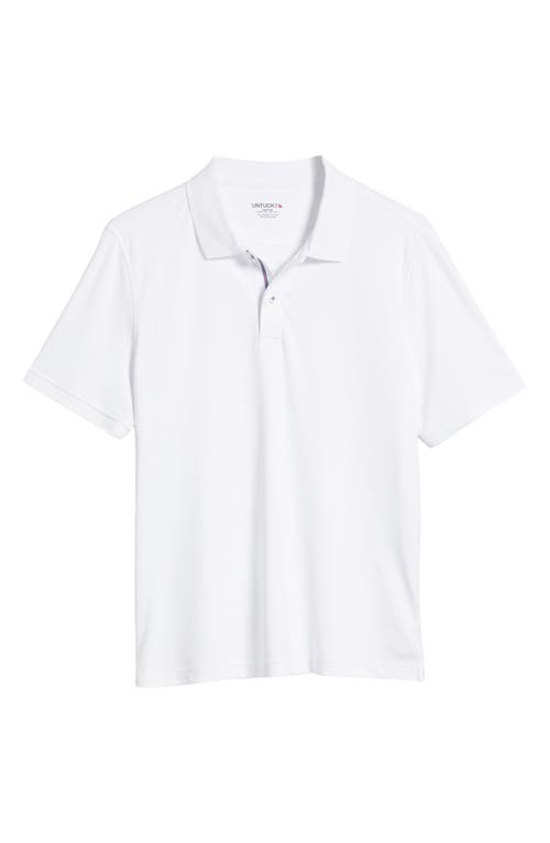 Untuckit Damaschino Wrinkle Free Polo In White