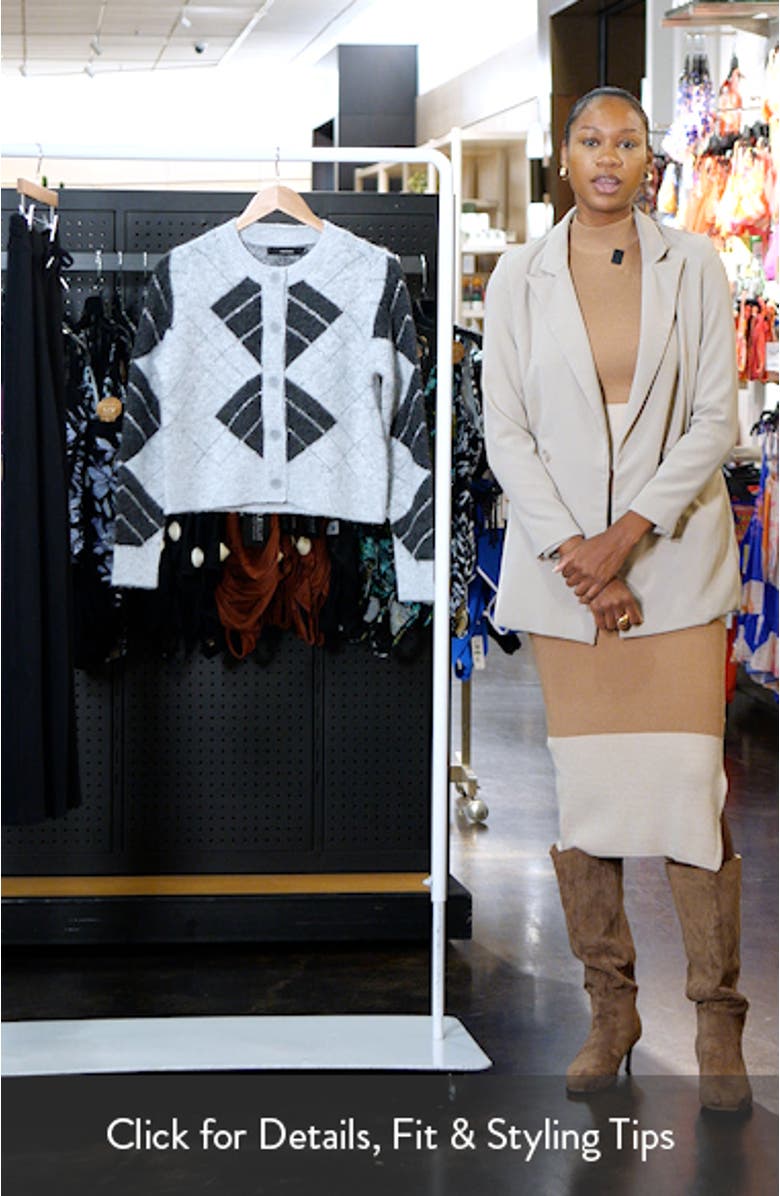 Dae Metallic Argyle Cardigan, sales video thumbnail