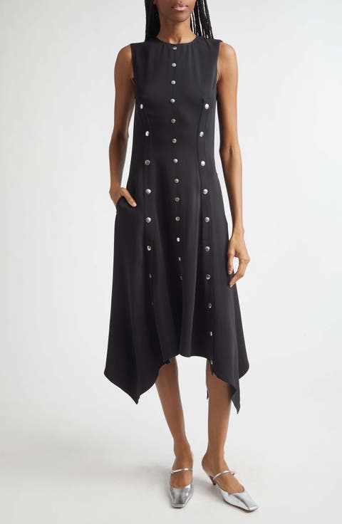 Snapped Handkerchief Hem Dress