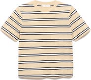 MANGO Stripe Cotton T-Shirt