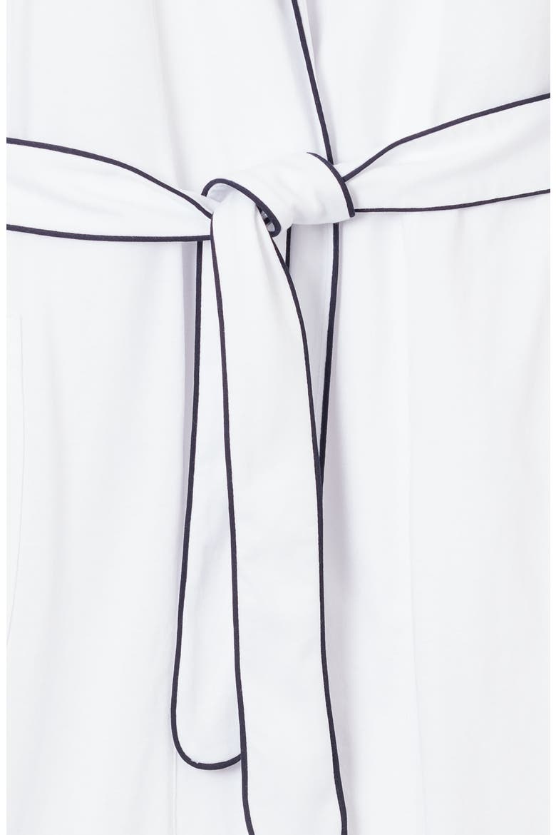 Pima Cotton Robe, Alternate, color, WHITE
