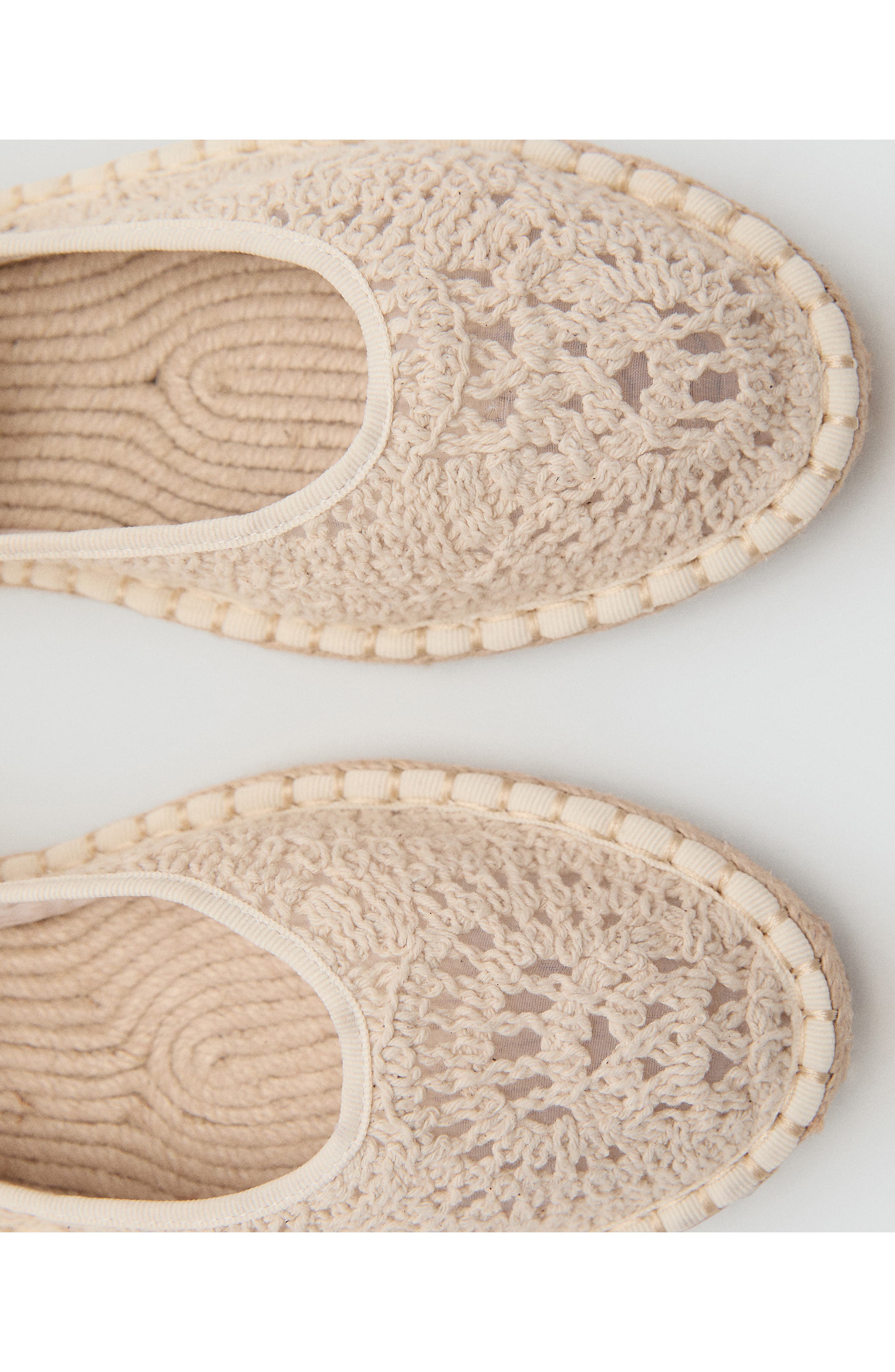 MANGO Ankle Wrap Ballet Flat, Alternate, color, Ecru