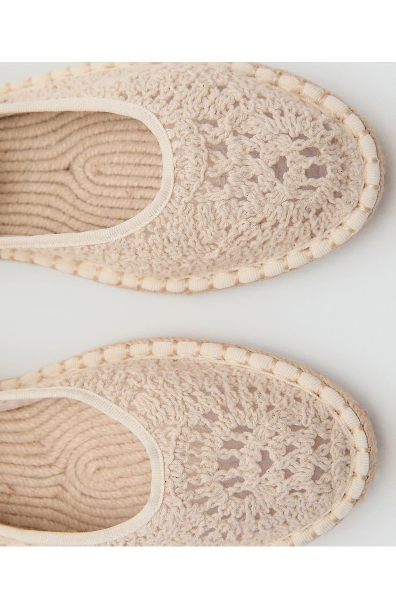 MANGO Ankle Wrap Ballet Flat, Alternate, color, Ecru