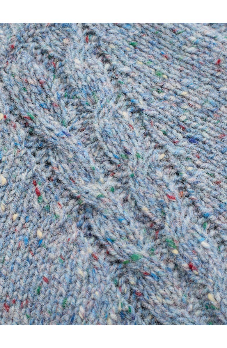 Celtic & Co. Donegal Funnel Neck Cardigan, Alternate, color, Vintage Blue