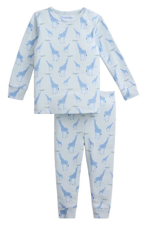 Kids' Jolie Giraffe Two-Piece Fitted Pajamas (Baby & Toddler)