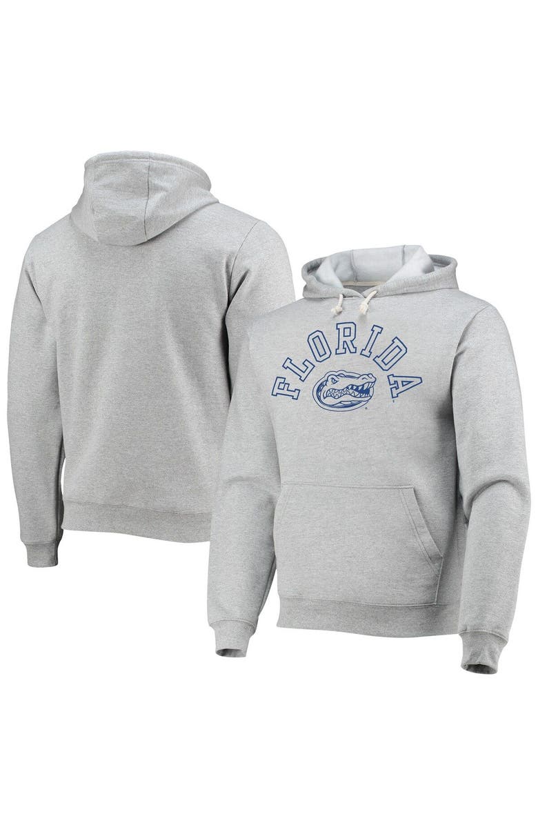 LEAGUE COLLEGIATE WEAR Men's League Collegiate Wear Heathered Gray Florida Gators Seal Neuvo Essential Fleece Pullover Hoodie, Main, color, 