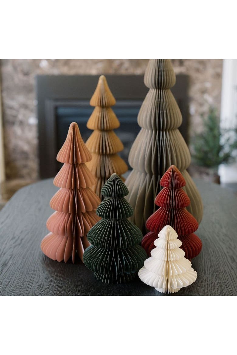Assorted Paper Trees, Alternate, color, holiday colors