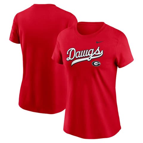 Women's Nike Red Georgia Bulldogs Local Script T-Shirt