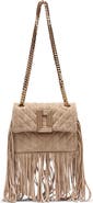 KARL LAGERFELD PARIS Lafayette Suede Fringe Crossbody Bag
