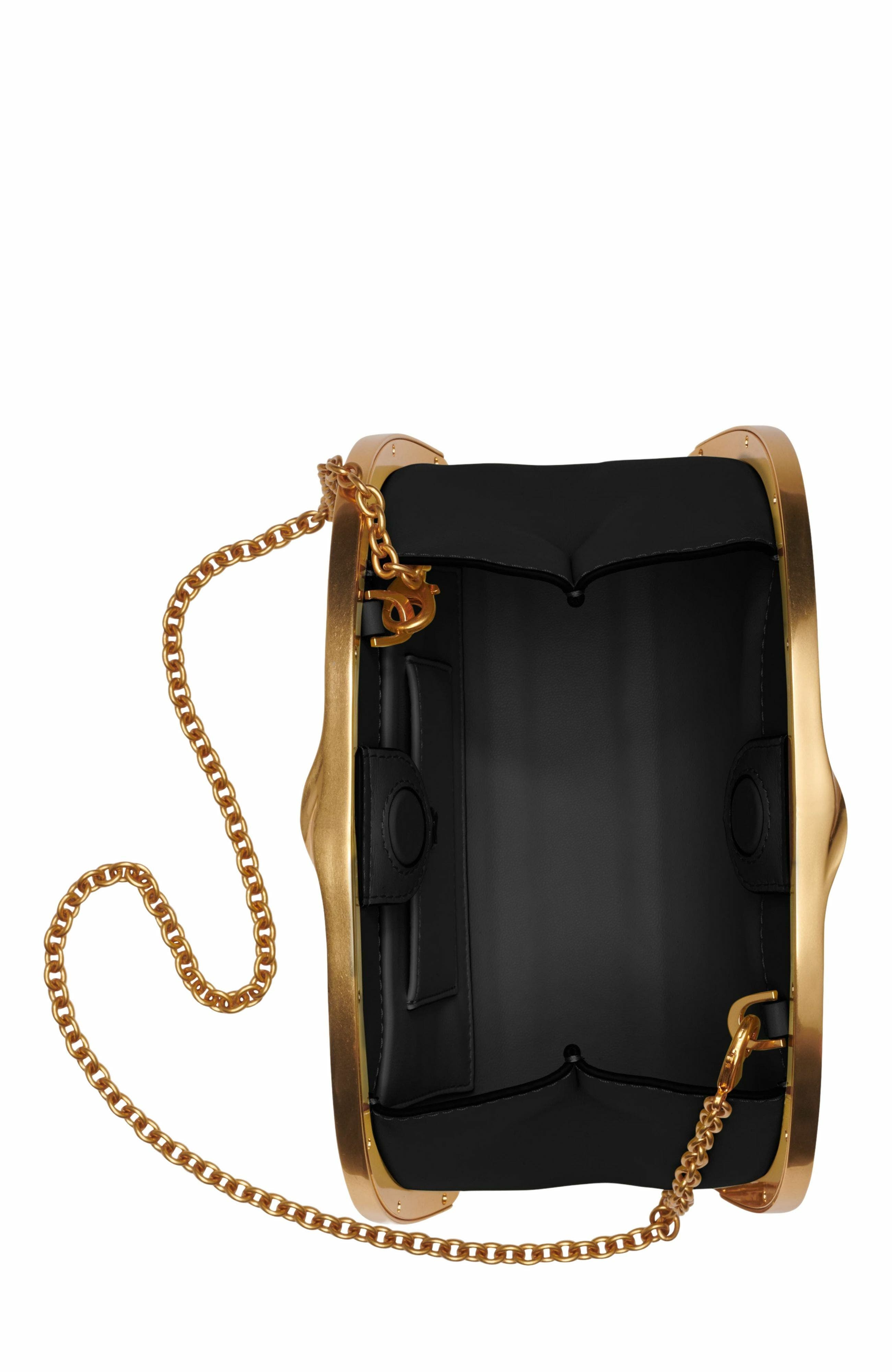 Donna Karan New York Lawrence Clutch, Alternate, color, Black/Gold