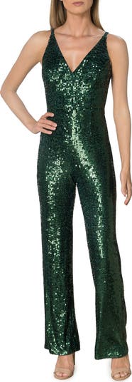 Dress the Population Charlie Sequin Wide Leg Jumpsuit Nordstrom