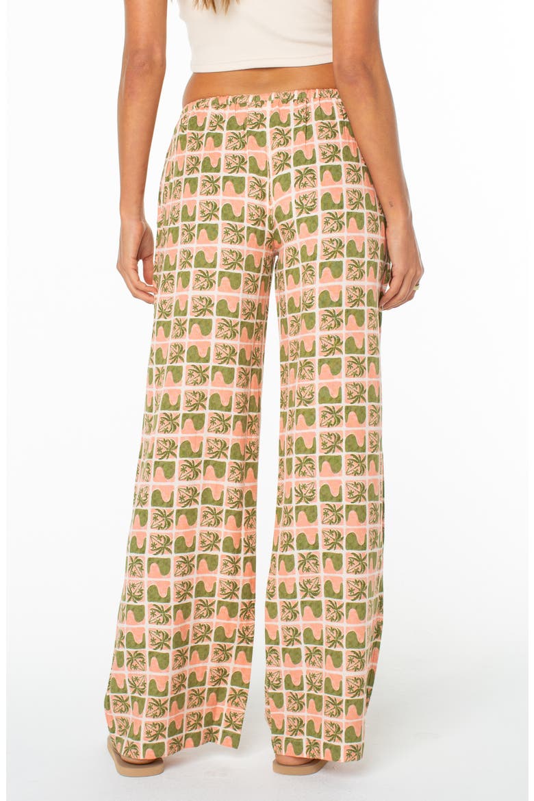 Iyla Printed Wide Leg Drawstring Pants, Alternate, color, DESRT FLWR