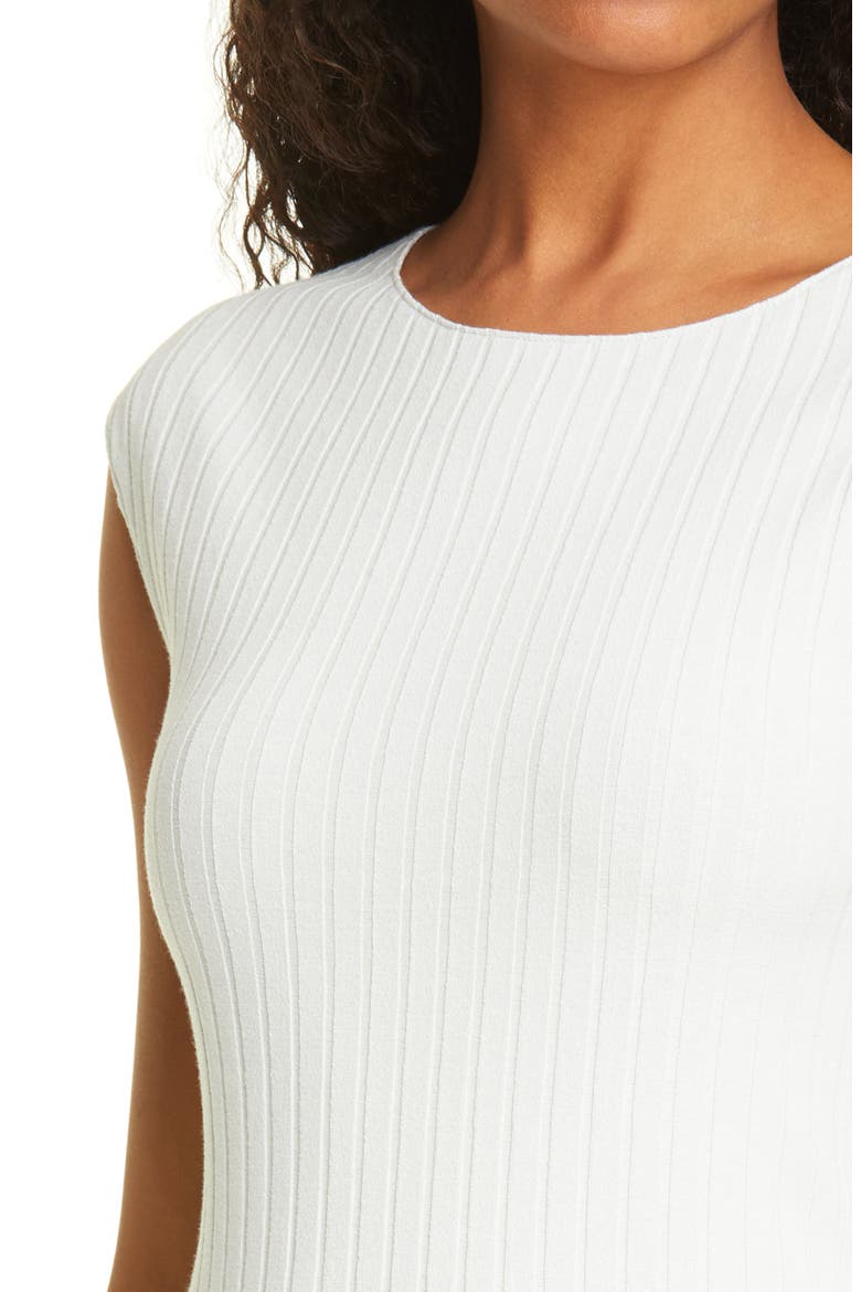 Camuto Cap Sleeve Boat Neck Ribbed Top, Alternate, color, MINT