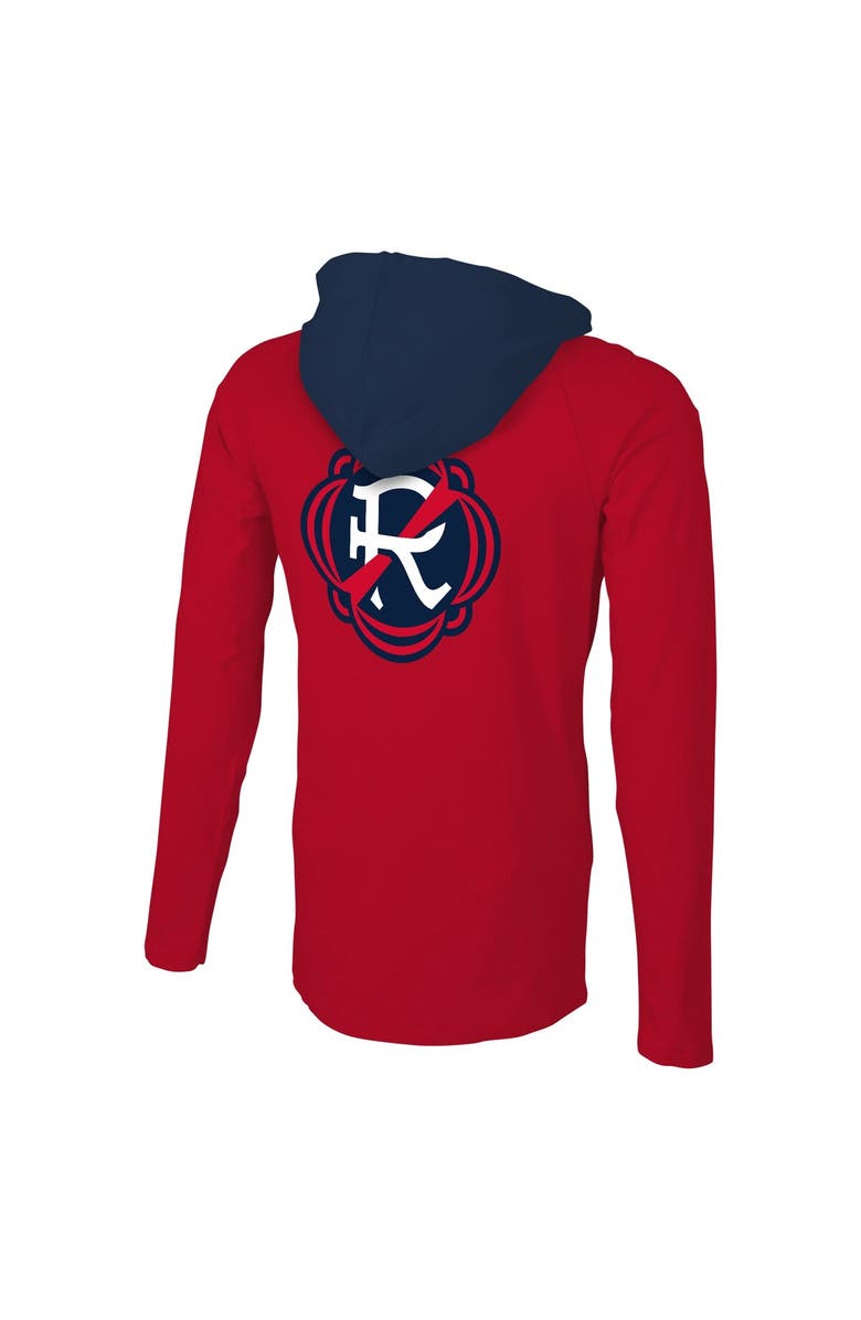 Stadium Essentials Men's Stadium Essentials Red New England Revolution Tradition Raglan Hoodie Long Sleeve T-Shirt, Alternate, color, 