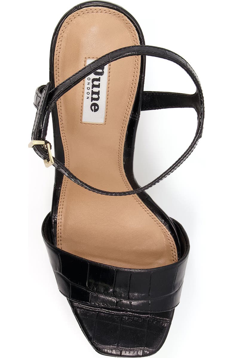 Dune London Matche Platform Ankle Strap Sandal, Alternate, color, Black