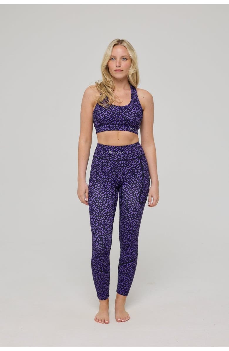 OOSC High Support Elite Crossback Sports Bra - Purple Leopard, Alternate, color, Purple Leopard