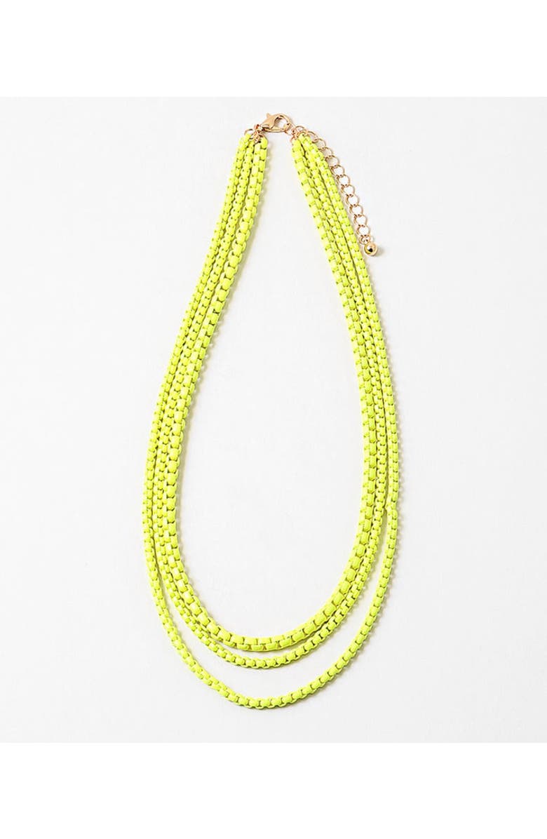 Erin McDermott Jewelry Triple Strand Neon, Main, color, Yellow