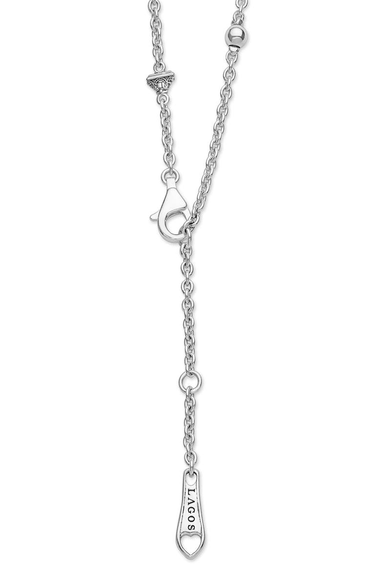 Caviar Bubbly Ball Pendant Necklace, Alternate, color, SILVER