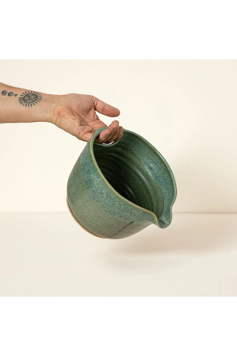Nesting Stoneware Mixing Bowls - Set of 3 by Maggy Ames Handmade, Alternate, color, Green