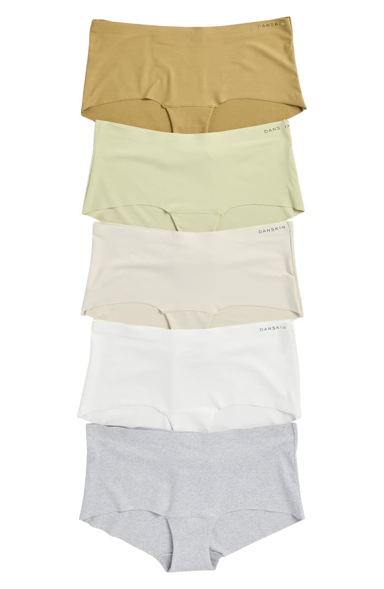 Danskin 5-Pack Laser Brushed Briefs, Main, color,